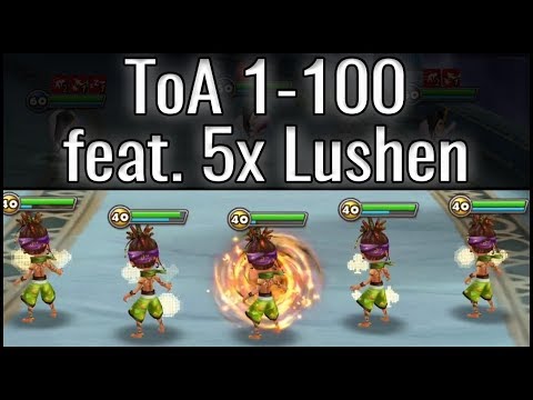SUMMONERS WAR: ToA 1-100 feat. 5x Lushen