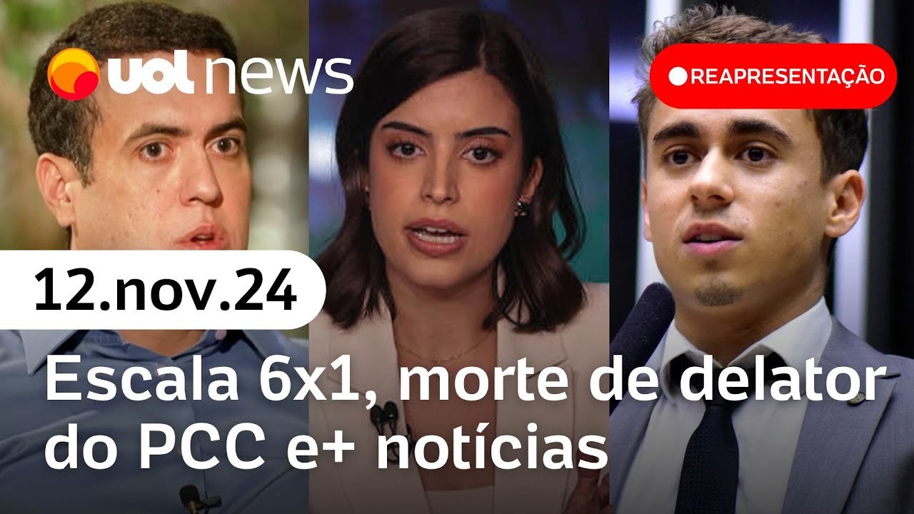 PEC da escala 6x1 chega a 134 assinaturas; delator do PCC e mais notícias | Reapresentação UOL News