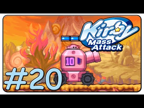 Kirby Mass Attack 100% Walkthrough Part 20 Volcano Valley Stage 2 & 3