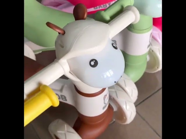 Дитячий толокар SHEEP Жовтий з музикою, підсвіткою, більбашками