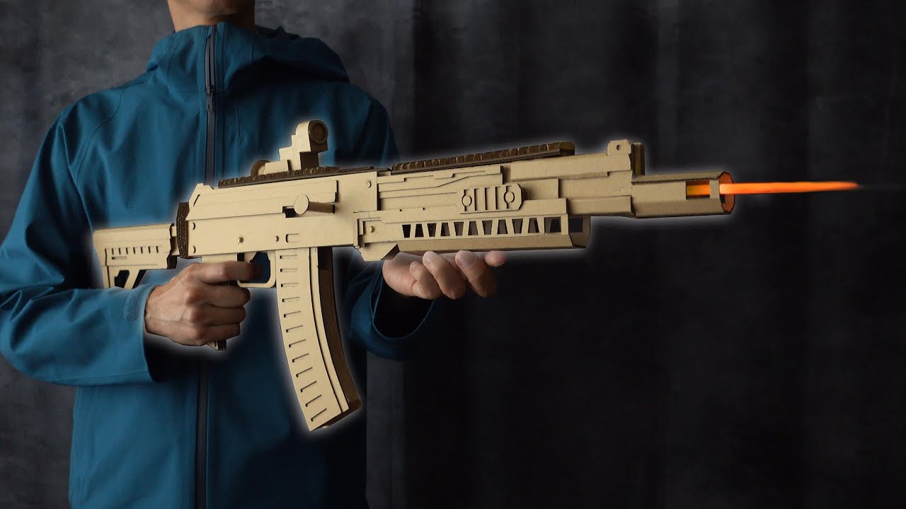 ダンボールでアサルトライフルAK-117を作る/Call of Duty: Mobile AK-117 cardboard DIY