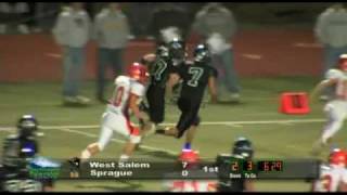 preview picture of video 'West Salem vs Sprague High School Football 10/9/09 1st Half from KWVT TV'