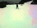 Lou Skis Downhill Backwards