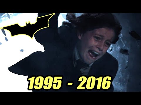 Evolution of Young BRUCE WAYNE/BATMAN falling into bat cave 1995-2005-2016