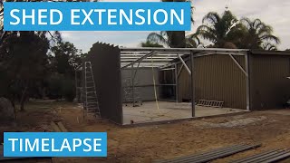 Workshop Shed Extension Timelapse in Wanneroo, WA 6065