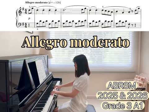 Allegro moderato - ABRSM Piano Grade 3 A1