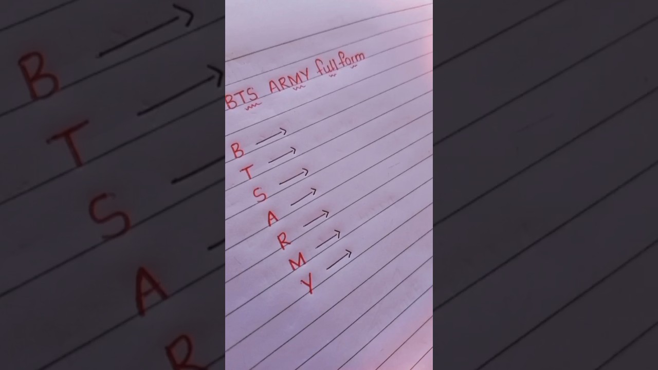 BTS ARMY full form💜#btsarmy #writing #india