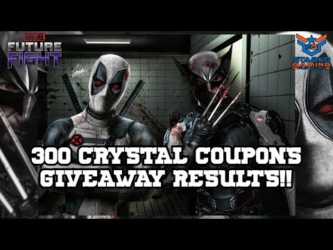 300 Crystal Coupons - Giveaway Result | Marvel Future Fight