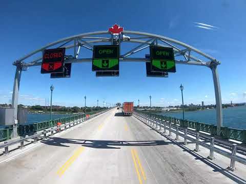 Crossing USA Canada Border from Fort Erie, ON to Buffalo, NY via Peace Bridge