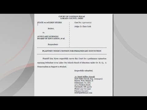 Mom files lawsuit against Avon Lake City Schools Board of Education, cites alleged violations of Ohi