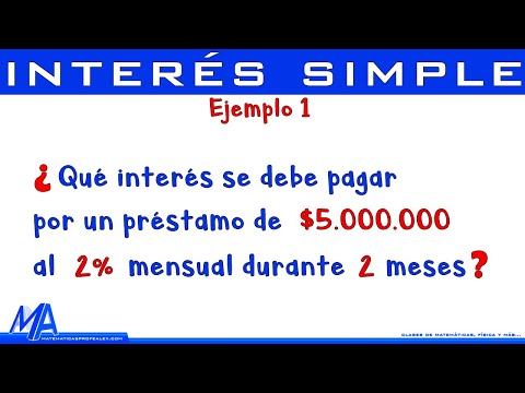 Part of a video titled Interés simple | Ejemplo 1 - YouTube