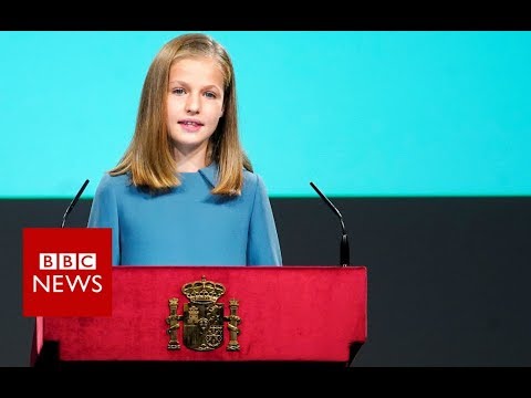 Spain's princess delivers her first speech - BBC News
