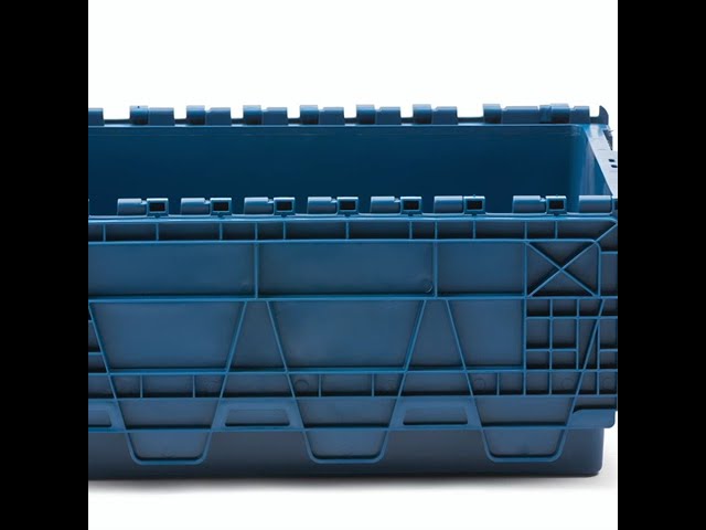 Vídeo relacionado con Auer - Caja de almacenaje con tapa con bisagra ED 64/75 HG, 15 l, 60 x 40 x 9 cm, caja industrial apilable, caja de transporte de plástico