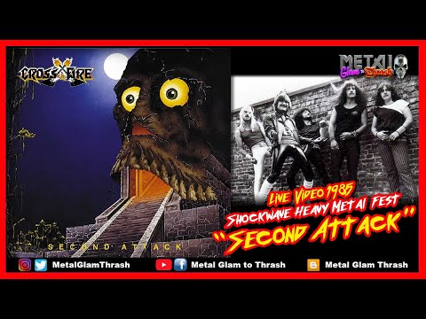 CROSSFIRE - "Second Attack" on Shockwave Heavy Metal Festival, Limburghal, Belgium (1985) RARE VIDEO