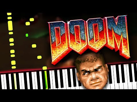 Doom - Main Theme (Level 1 Original Game Soundtrack) Piano Tutorial (Sheet Music + midi) Synthesia