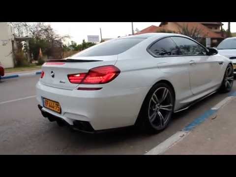 BMW M6 F13 with Akrapovic Exhausts start up and driving