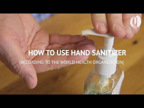 How to properly apply hand sanitizer