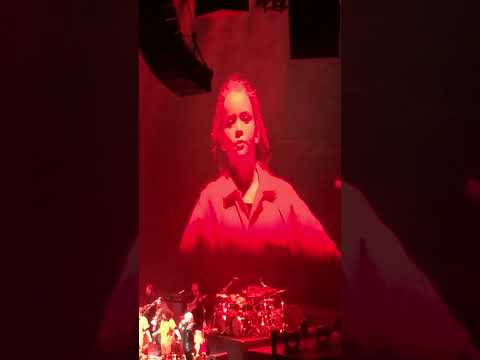 Qudos Arena - Another Brick in the Wall.  Lily-Grace Grant singing with Roger Waters.