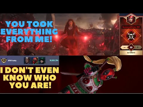 T3 Lady Deadpool (Holiday Party Uniform) VS SCARLET WITCH WBU Stage 99!! - Marvel Future Fight