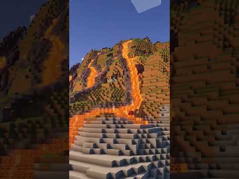 UNSEEN TERRIFYING TREE REVEALED!! 😱🌲 Minecraft Volcano Base Project