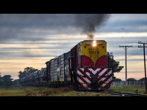 ¡G22 7712 A toda marcha con un tren vacío por Piquillin,Córdoba!