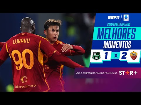 Gols e lances de Sassuolo x Roma