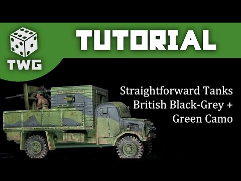 Bolt Action Tutorial: How To Paint WW2 British Black/Grey + Green Camo - Armadillo Mk3