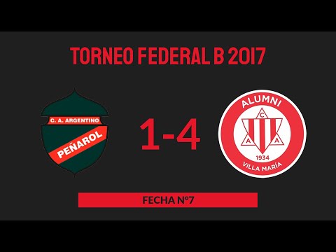 Torneo Federal B 2017 - Fecha N°7 - Argentino Peñarol (Cordoba) 1-4 Alumni
