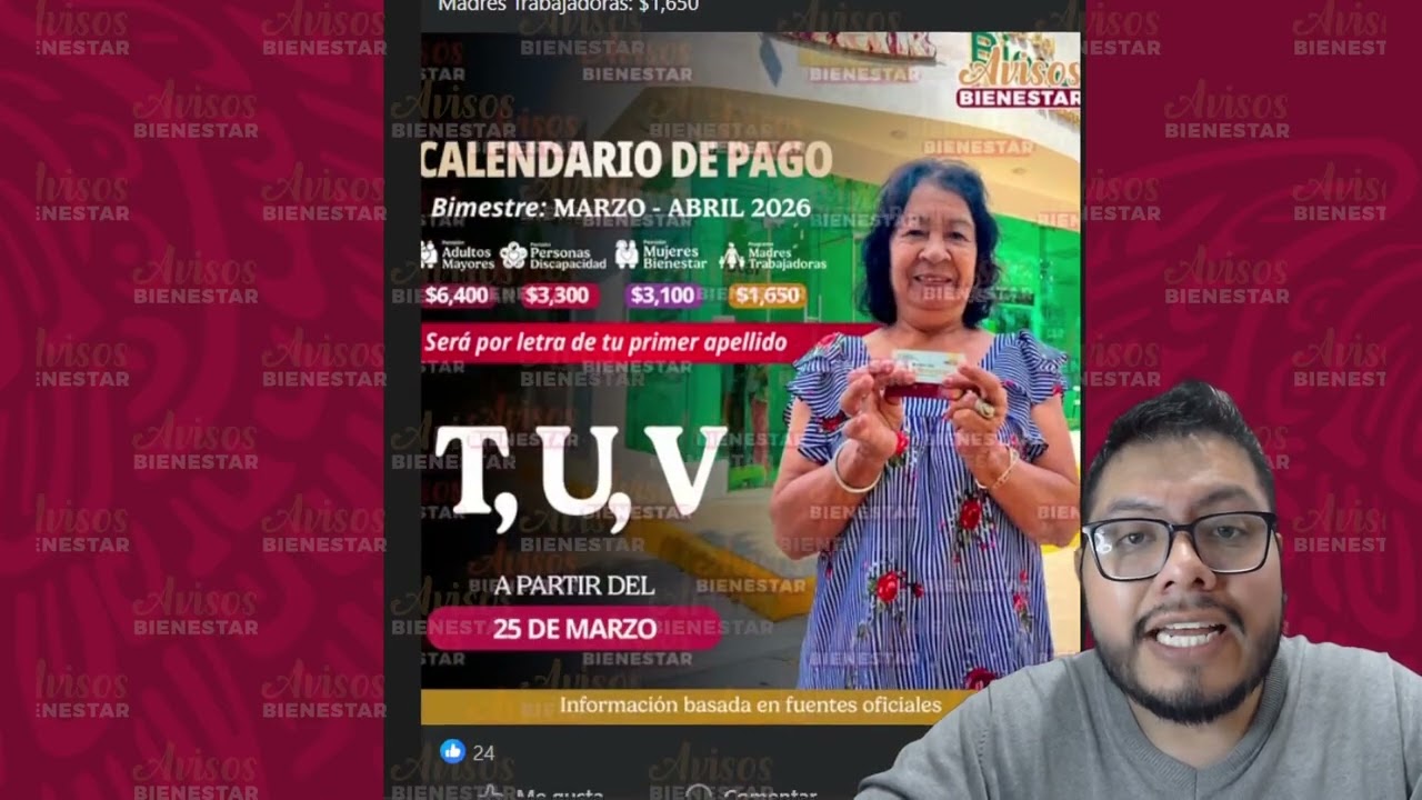 ¡AQUIEN LE TOCA EL PAGO! de las pensiones y programas para el bienestar el 25 de marzo no se te pase