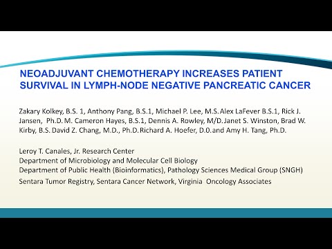 Thumbnail image of video presentation for Neoadjuvant Chemotherapy Increases Patient Survival in Lymph-Node Negative Pancreatic Cancer