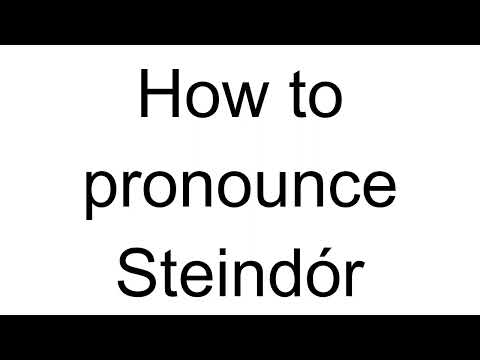 How to Pronounce Steindór (Icelandic)