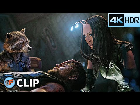 Guardians of the Galaxy Rescue Thor Scene | Avengers Infinity War (2018) IMAX 4K HDR Movie Clip
