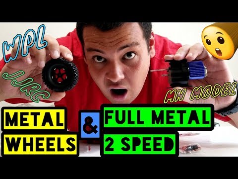WPL, JJRC, and MN Model metal 2 speed and wheels.