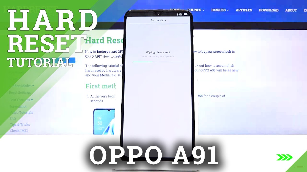 Hard Reset OPPO A91 – Wipe Data / Factory Reset