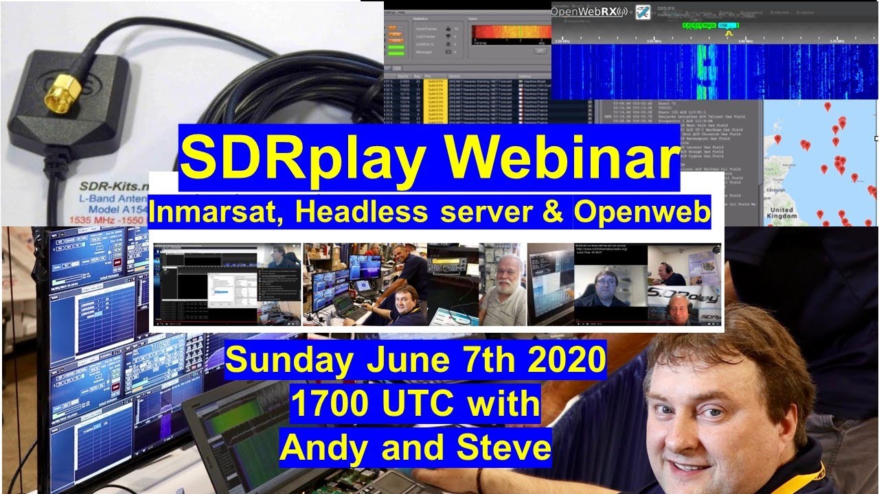 SDRplay webinar on Inmarsat, Headless server & Openweb