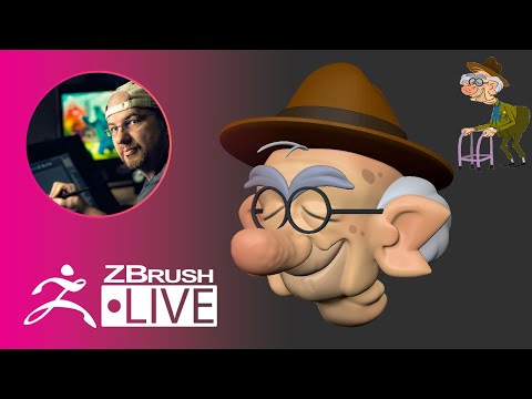 Let's Do a ZBrush Blockout of an Old Man Character ! - Shane Olson - ZBrush 2020