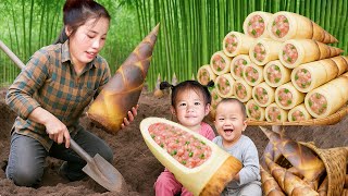Download lagu Harvest 5000 kg of bamboo shoots, pick pumpkins and melons to sell at the market mp3