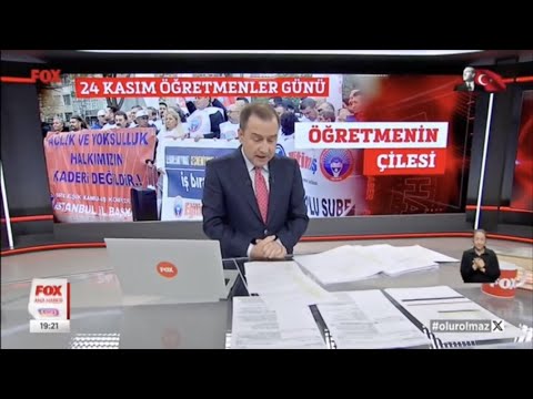 24 Kasım Öğretmenler Gününde MEB önünde gerçekleştirdiğimiz basın açıklaması Fox Tv Ana Haber`de yayınlandı. | EĞİTİM İŞ