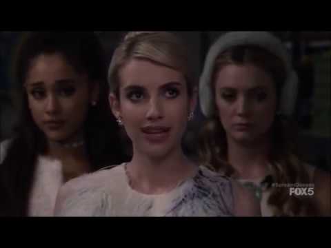 Scream Queens 1x01 - The Chanels and the pledges hide Ms. Bean's body