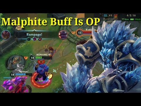 Malphite Buff Is Over Power ! Tier S Patch 3.4C Gameplay Malphite - League of Legends: Wild Rift