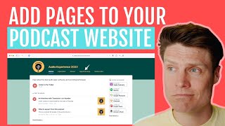 How to add pages and links to your podcast website