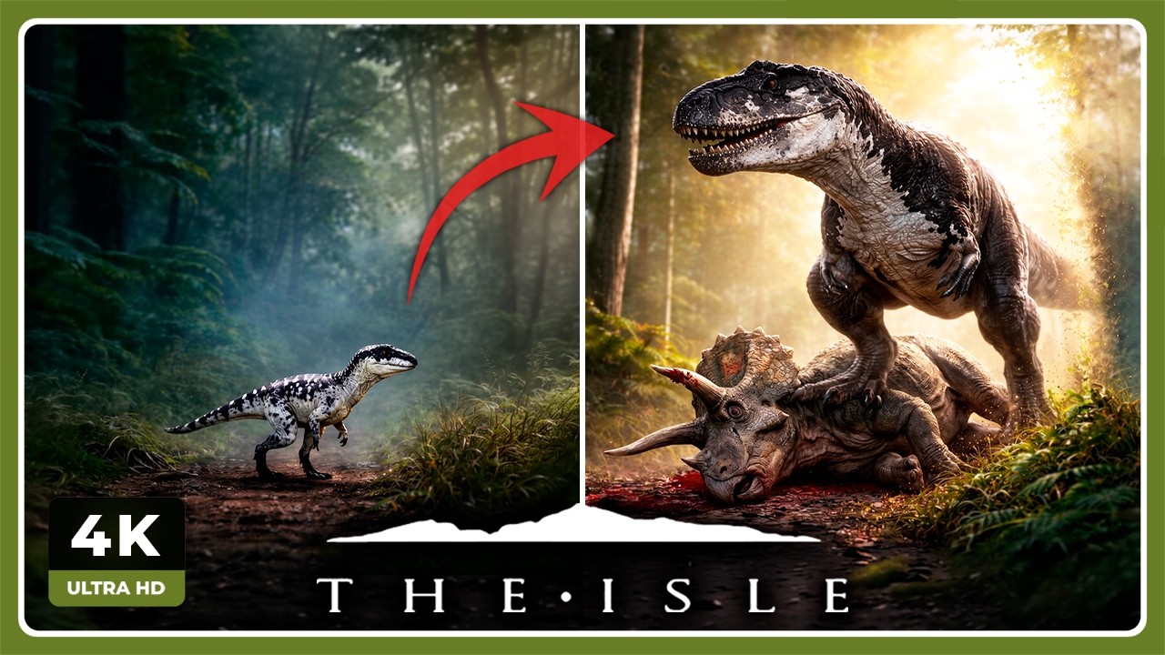 Aventura T-REX: De BEBÉ a ADULTO | THE ISLE Gameplay Español