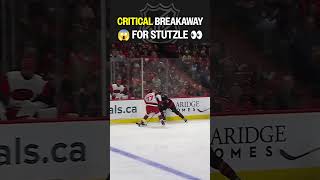 STUTZLE ???? FREDDIE! HUGE breakaway!