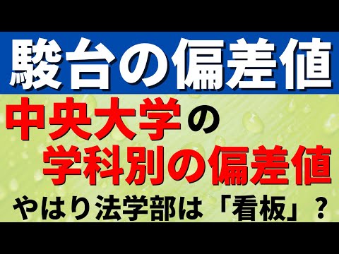 経営学科 中央大学の難易度・レベル。学科別の偏差値【2022年駿台】