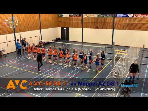 Volleybal Beker Dames 1/4 Finale A: A.V.C.'69 D1 - vv Meppel AZ D1 [21-01-2025]