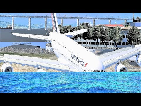 Air France A380 Runway Overrun Emergency Landing, Airplane Crashes