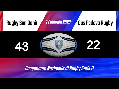 RUGBY SAN DONA' vs CUS PADOVA - sintesi - 01 Febbraio 2026