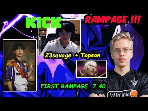 When 23Savage RAMPAGE with Topson invoker - New Patch 7.40