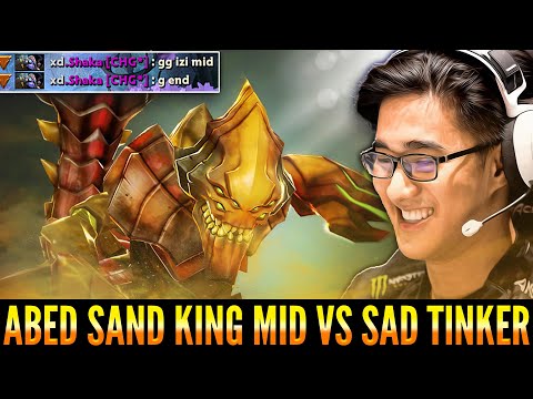 👉 ABED With Sand King On Mid Make Enemy Tinker Sad - Saying "EZ MID" After Being Destroyed