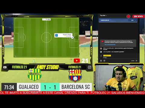 gualaceo 2 ganando al barcelona 1 al minuto 71 reaccion
